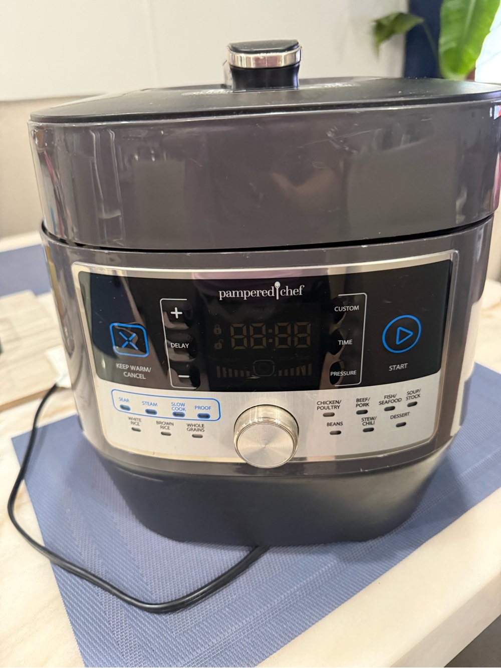 The Pampered Chef Electric Pressure Cooker - Black and Silver
